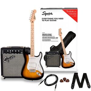Fender Squier Sunburst Electric Guitar Set